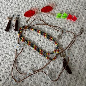 Colorful Beaded Necklace and Accessories Set